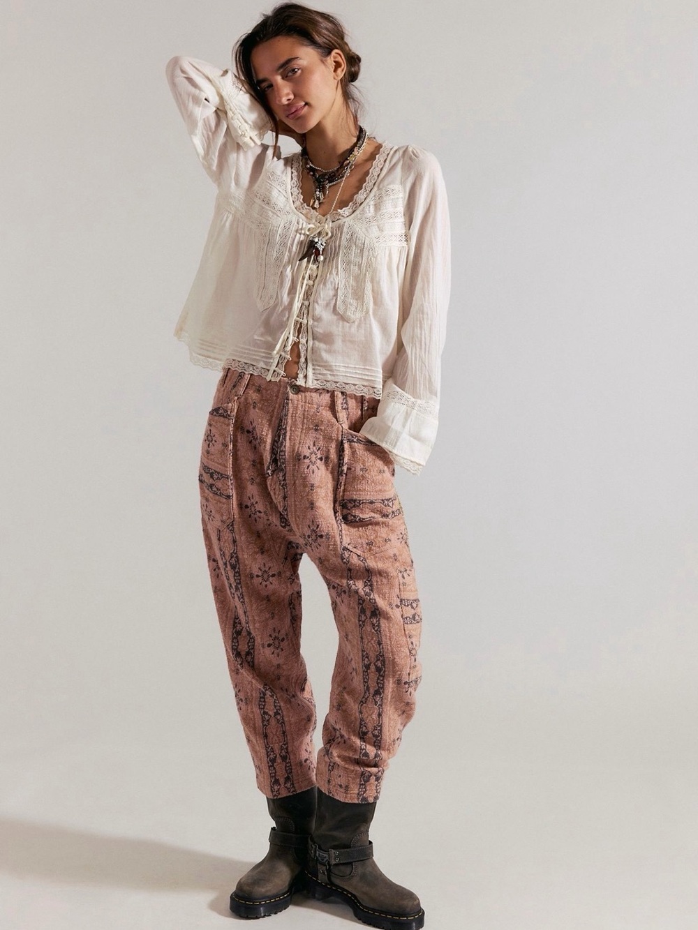 Free People Bay to Breakers Jacquard Pants - Picture 2 of 9